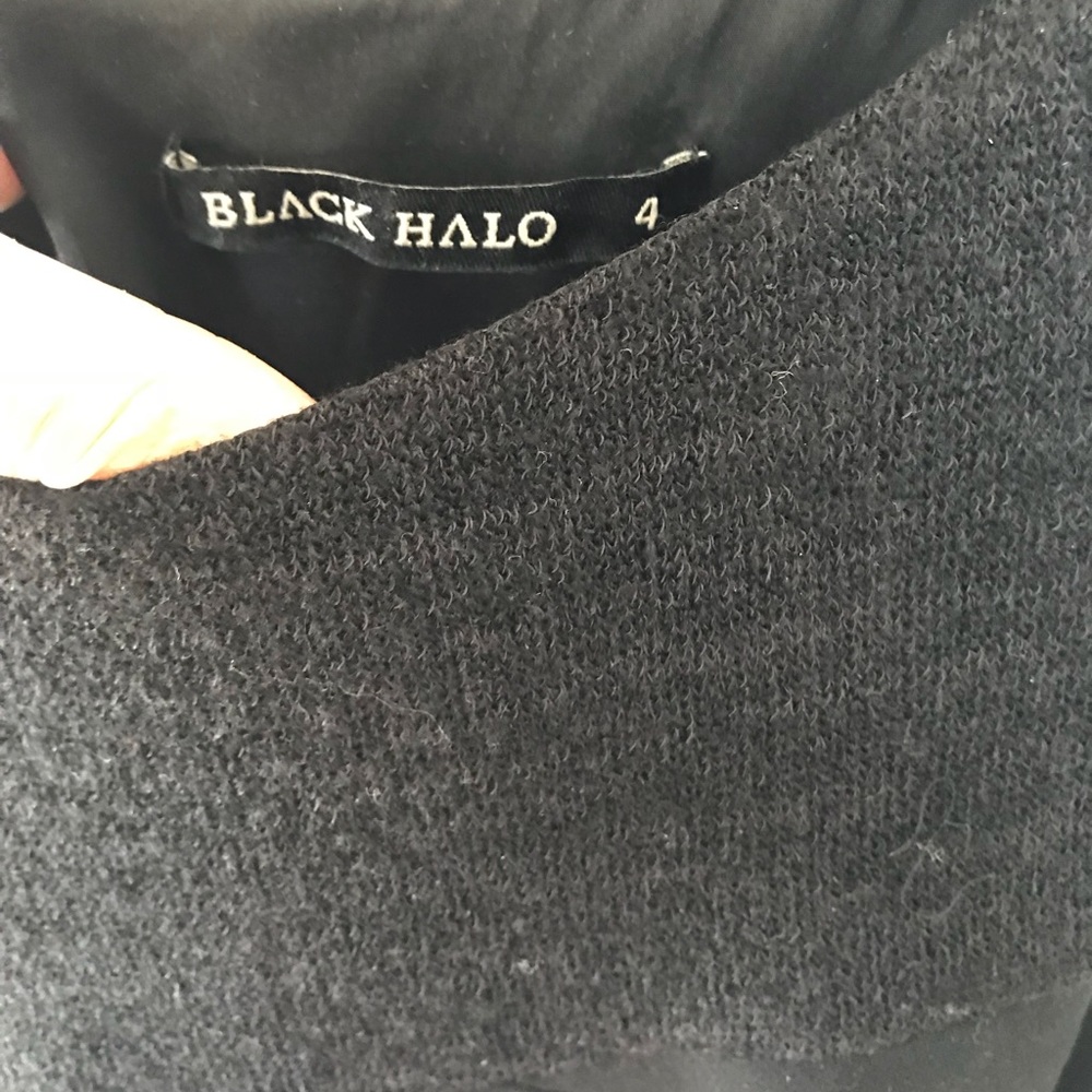 Black Halo long sleeve dress